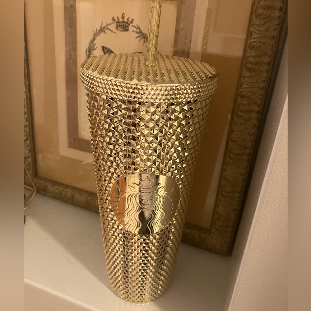 Starbucks Gold Studded Holiday Tumbler